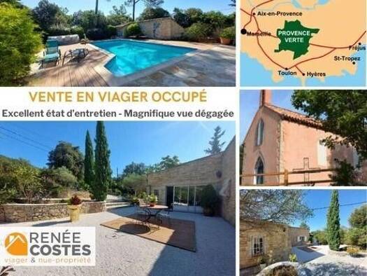 Maison en viager occupé Bouquet 107 302 € 4 pièces 3 chambres 130 m² 1 540 m² de terrain Garéoult 83136