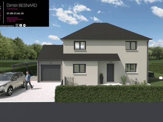 Terrain avec maison neuve à vendre 199 800 € 5 pièces 4 chambres 102 m² 464 m² de terrain Falaise 14700