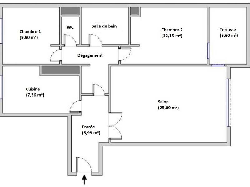 Maison à louer, 69m², PARIS 14E