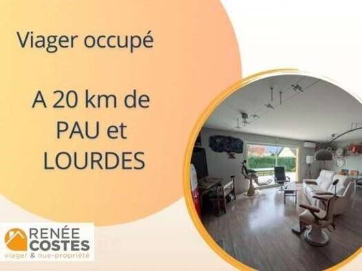 Maison en viager occupé Bouquet 65 900 € 3 pièces 2 chambres 100 m² 1 007 m² de terrain Le Hameau Pau 64000