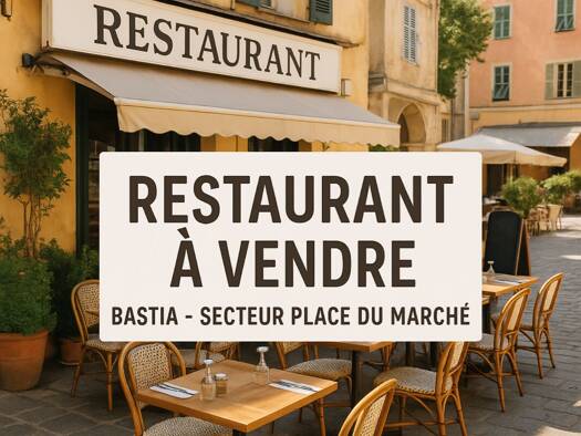 Restaurant à vendre Fonds de commerce 113 500 € 70 m² d'espace de restauration Centre Ville Ancien Bastia 20200