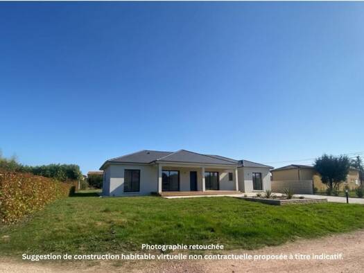 Terrain constructible viabilisé à vendre 110 000 € 730 m² de terrain Crottet 01290