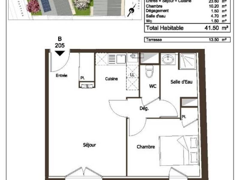 Maison à louer, 41m², LE HAILLAN