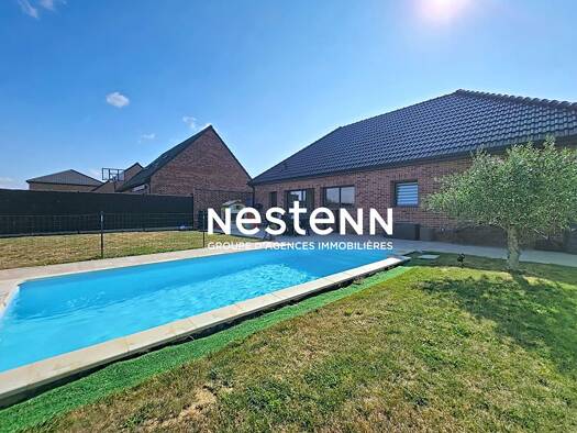 Maison de plain-pied à vendre 377 000 € 4 pièces 3 chambres 103,62 m² 608 m² de terrain Lauwin-Planque 59553