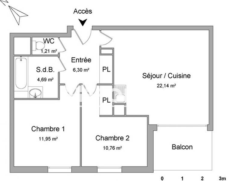 Maison à louer, 57m², PONTOISE