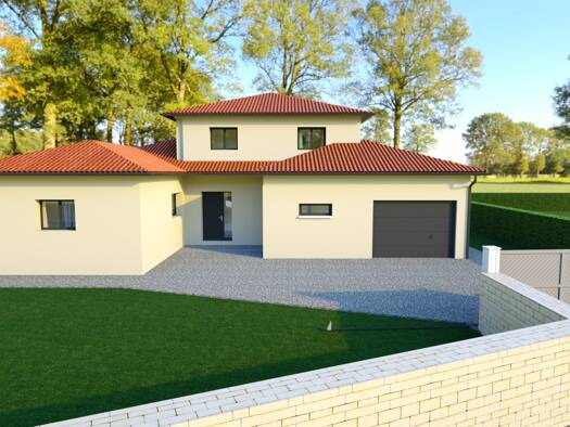 Terrain avec maison neuve à vendre 359 000 € 5 pièces 4 chambres 130 m² 800 m² de terrain Montrevel-en-Bresse 01340