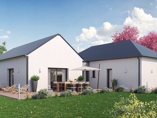 Terrain avec maison neuve à vendre 292 579 € 5 pièces 4 chambres 132 m² 1 248 m² de terrain Villiers-au-Bouin 37330
