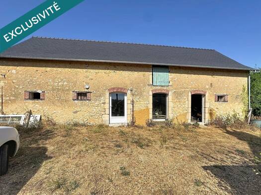 Maison de plain-pied à vendre 189 500 € 3 pièces 1 chambre 60 m² 46 099 m² de terrain Chantenay-Villedieu 72430