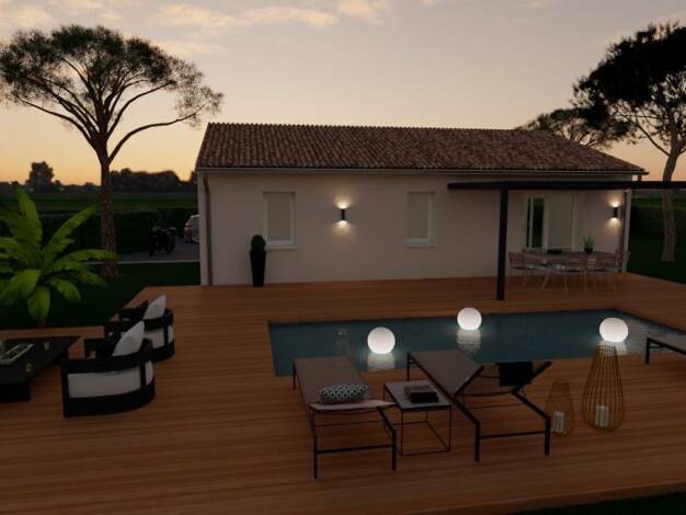 Terrain avec maison neuve à vendre 221 500 € 3 pièces 2 chambres 70 m² 550 m² de terrain Pontenx-les-Forges 40200