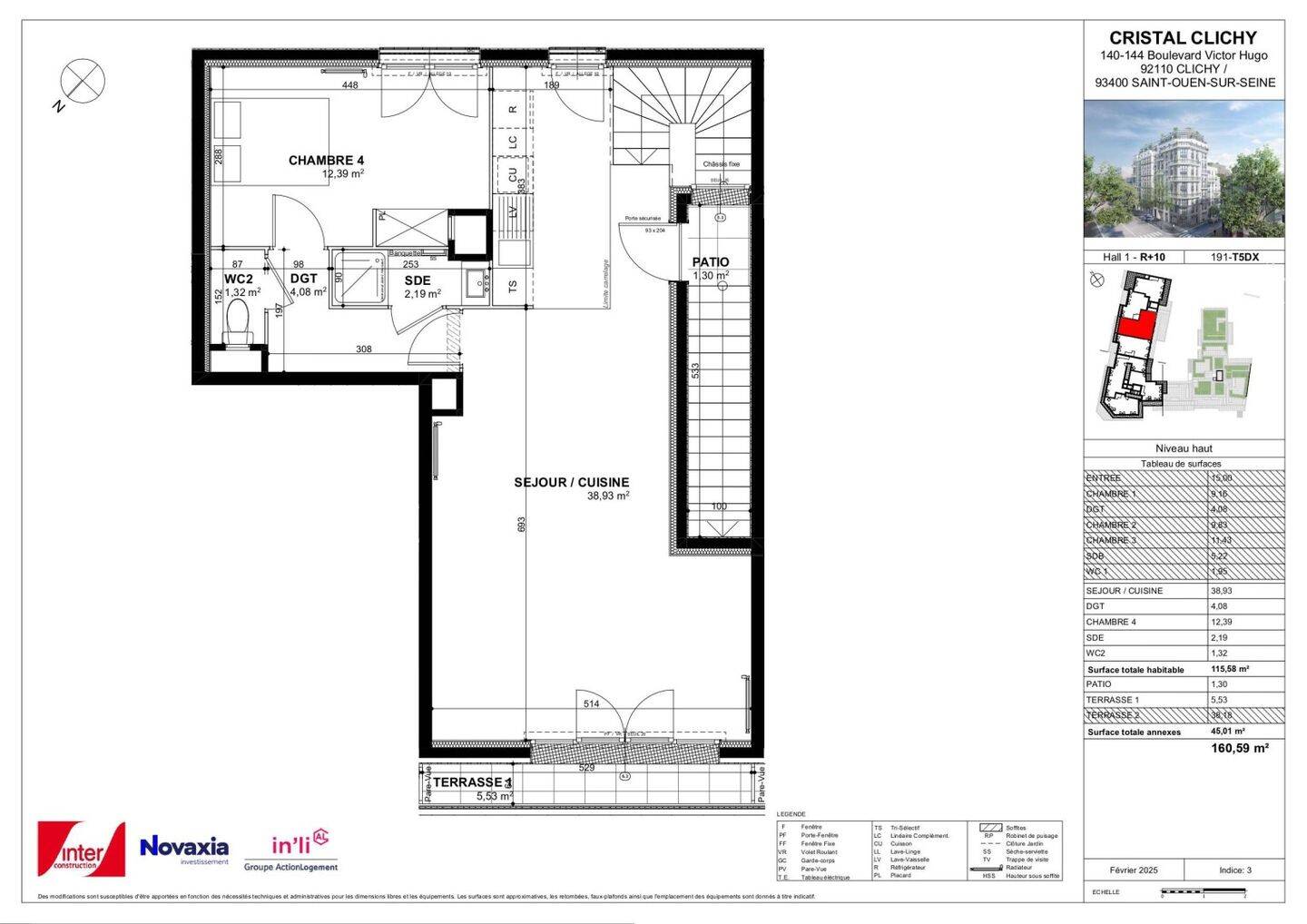 Maison à louer, 116m², CLICHY