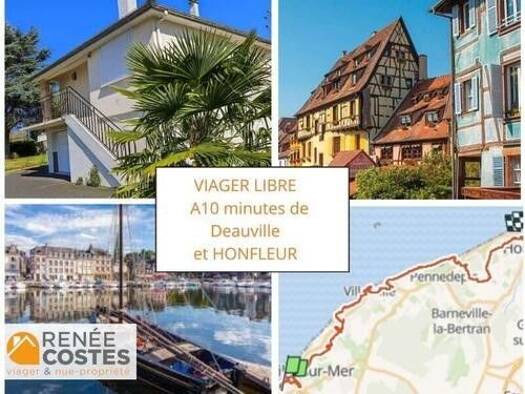 Maison en viager libre Bouquet 178 536 € 4 pièces 3 chambres 90 m² 865 m² de terrain Secteur Sauvegarde Honfleur 14600