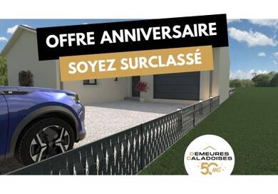 Maison de plain-pied à vendre 220 000 € 3 pièces 2 chambres 85 m² 700 m² de terrain Clessé 71260