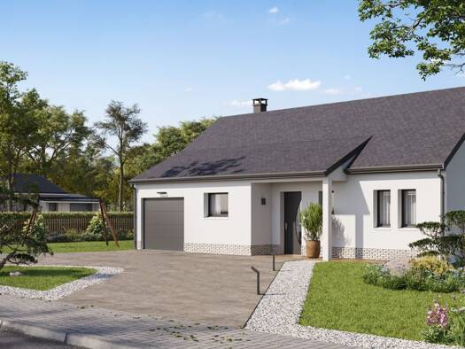Terrain avec maison neuve à vendre 198 941 € 4 pièces 3 chambres 74 m² 490 m² de terrain Valmont 76540