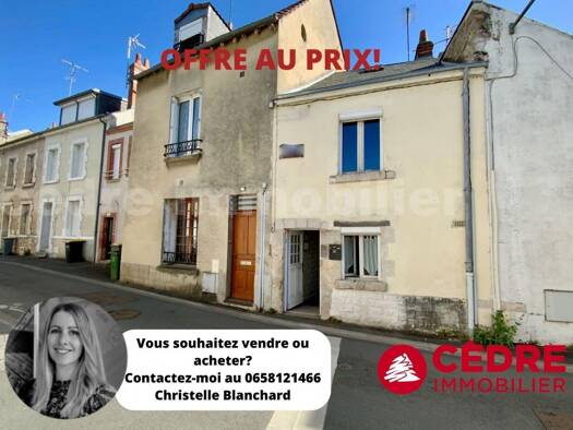 Maison à vendre 149 500 € 3 pièces 1 chambre 63 m² 76 m² de terrain Plantes-Dauphine Orleans 45100