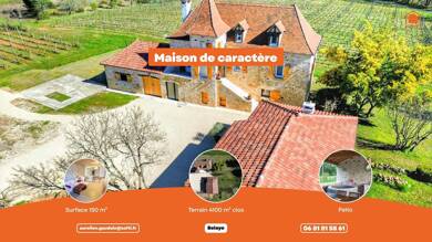 Maison à vendre 384 900 € 7 pièces 5 chambres 150 m² 4 100 m² de terrain Belaye 46140
