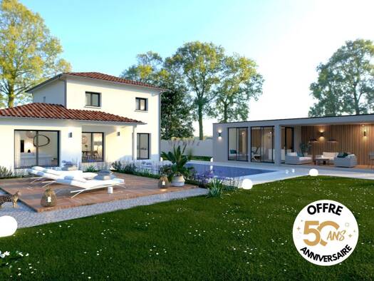 Terrain avec maison neuve à vendre 353 617 € 5 pièces 4 chambres 121 m² 669 m² de terrain Dompierre-sur-Veyle 01240