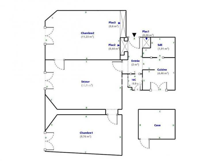 Appartement à vendre 514 650 € 3 pièces 2<br/>chambres 45,6 m²<br/>superficie 5/6<br/>étage Jardin des Plantes Paris 5ème 75005
