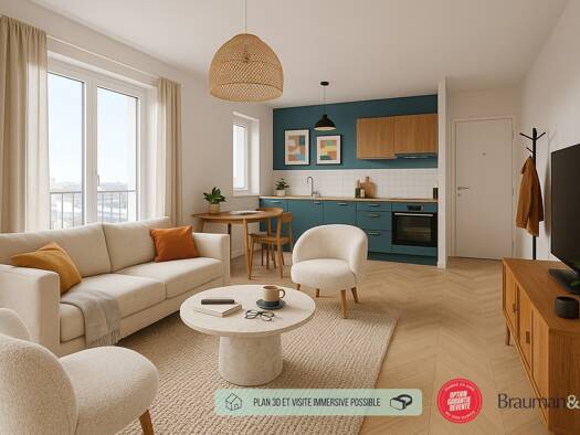 Appartement à vendre 100 600 € 1 pièce 18 m² RDC Limoges Sud-Portes Férées Limoges 87000