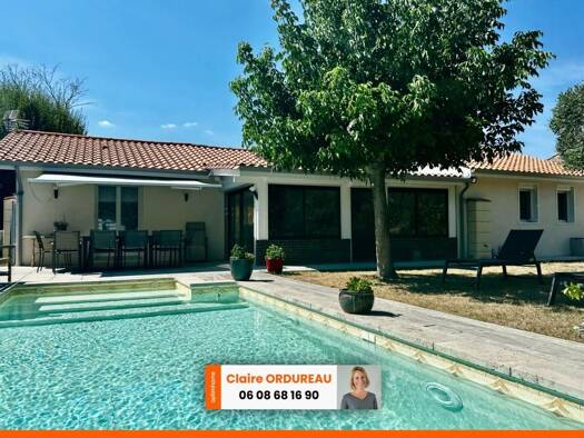 Maison de plain-pied à vendre 367 000 € 7 pièces 5 chambres 143 m² 750 m² de terrain Saint-Caprais-de-Bordeaux 33880