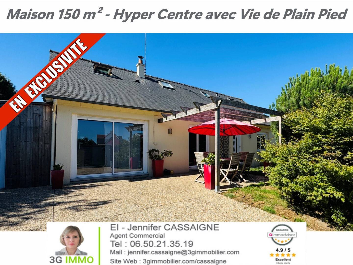 Maison à vendre, 150m², SAINT JOUAN DES GUERETS