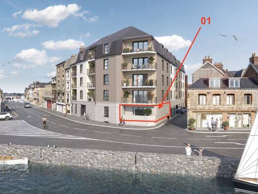 Appartement à vendre - neuf 160 000 € 2 pièces 1 chambre 44,6 m² dès le 31/12/2026 Le Pollet-Port de plaisance Jehan Ango Dieppe 76200