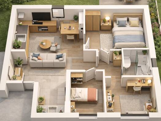 Appartement à vendre - neuf 199 900 € 2 pièces 2 chambres 45 m² Étage 3/3 Rosny-sur-Seine 78710