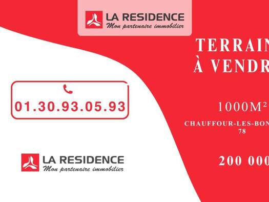Terrain constructible à vendre 200 000 € 1 000 m² de terrain Chaufour-lès-Bonnières 78270