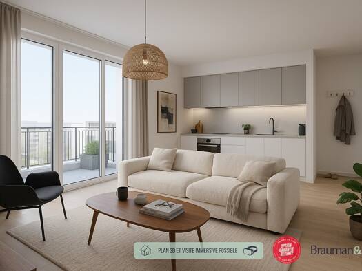 Appartement à vendre - neuf 192 000 € 3 pièces 2 chambres 61 m² 2ème étage Centre-Gigny-Noue Centre Saint-Dizier 52100