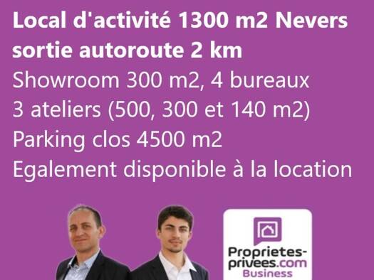 Entrepôt à vendre 585 000 € 1 300 m² d'espace de stockage Saint Martin-Saint Etienne Nevers 58000