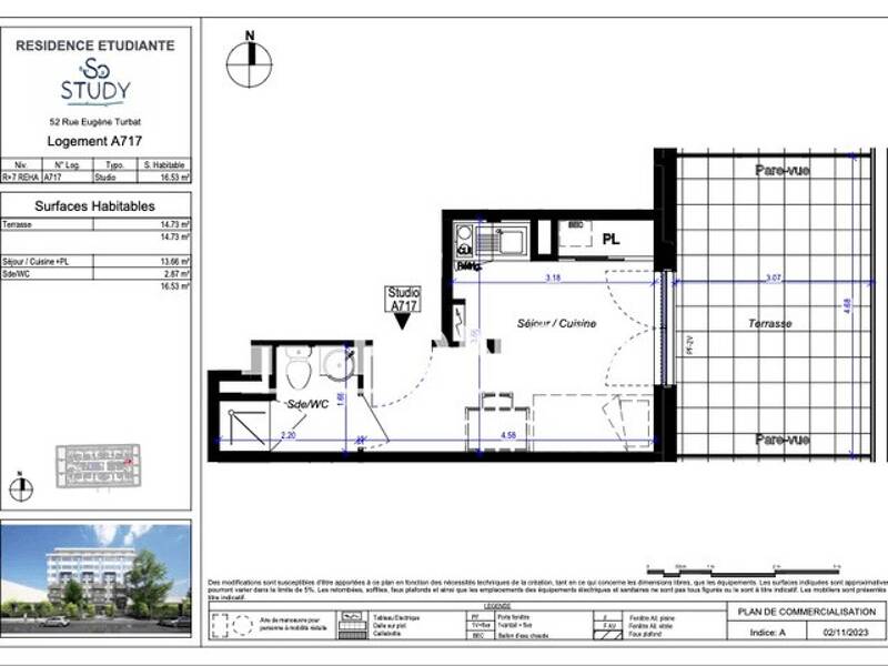 Maison à louer, 17m², ORLEANS