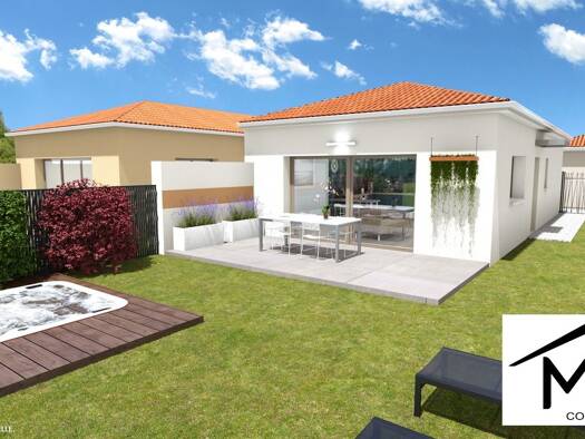 Maison de plain-pied à vendre - Neuf 179 000 € 2 pièces 1 chambre 65 m² 250 m² de terrain Nord Ouest Saint Galmier 42330