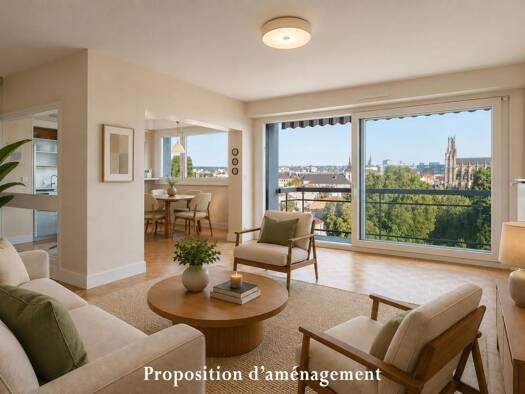Appartement à vendre 219 100 € 5 pièces 3 chambres 112 m² Étage 6/6 Saint Pierre-René II Nancy 54000
