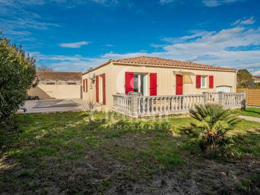 Maison de plain-pied à vendre 283 000 € 5 pièces 4 chambres 103 m² 526 m² de terrain Centre Ville Pont-Saint-Esprit 30130