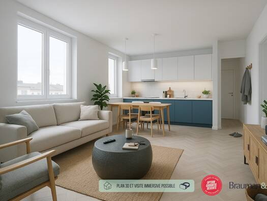 Appartement à vendre - neuf 261 300 € 3 pièces 2 chambres 66 m² 4ème étage Collegiale Mantes-la-Jolie 78200