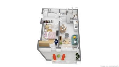 Appartement à louer 780 € 2 pièces 1 chambre 50 m² 2ème étage Coudoux 13111