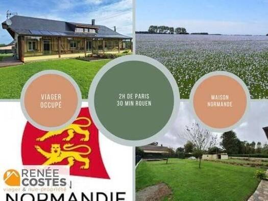 Maison en viager occupé Bouquet 58 908 € 4 pièces 2 chambres 130 m² 1 336 m² de terrain Saussay 76760