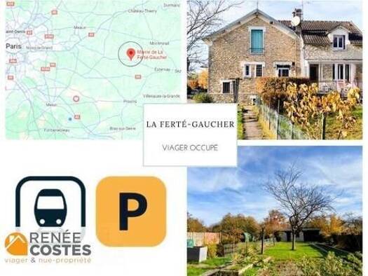 Maison en viager occupé Bouquet 50 273 € 7 pièces 4 chambres 151 m² 881 m² de terrain La Ferté-Gaucher 77320