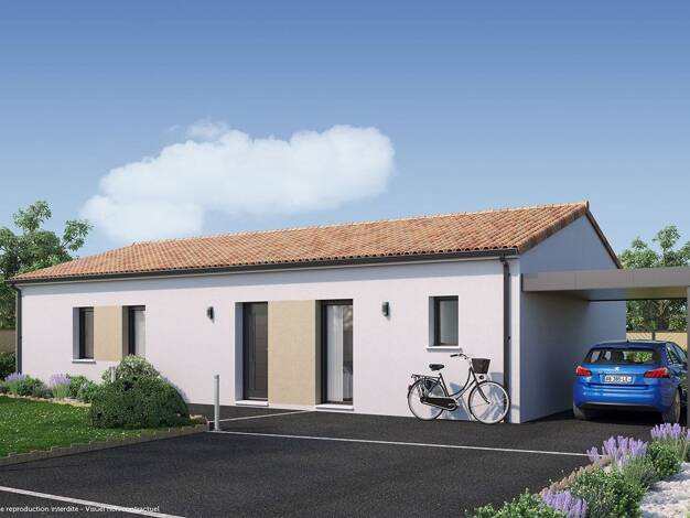 Terrain avec maison neuve à vendre 165 090 € 5 pièces 4 chambres 100 m² 512 m² de terrain Vouillé 86190