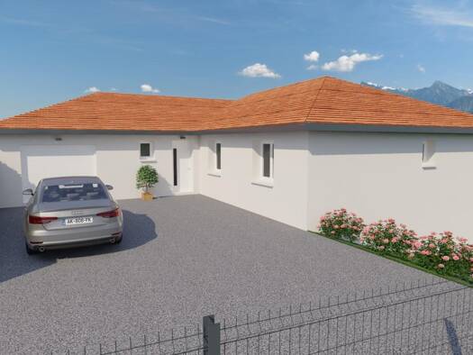 Terrain avec maison neuve à vendre 370 000 € 5 pièces 4 chambres 111,7 m² 1 900 m² de terrain Sérézin-de-la-Tour 38300