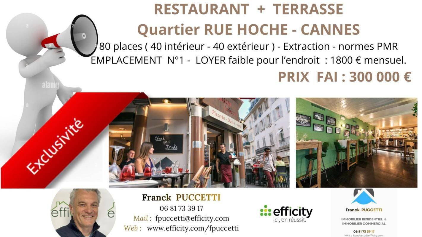 Achat Activités diverses 100 m² 300000 € Centre-ville Cannes (06400)