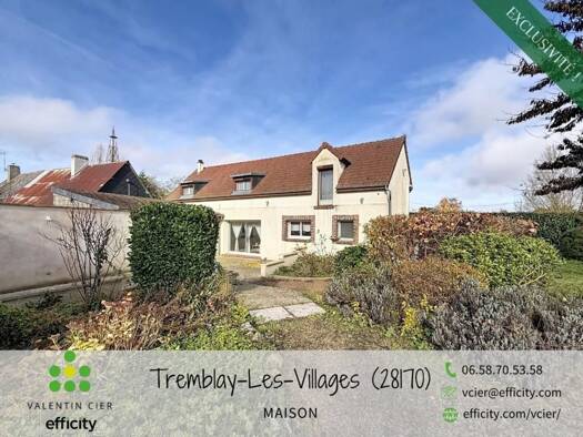 Maison à vendre 259 000 € 5 pièces 4 chambres 144,55 m² 2 203 m² de terrain Châteauneuf-en-Thymerais 28170