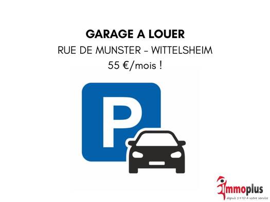 Parking à louer 55 € 15 m² Sud Wittelsheim 68310