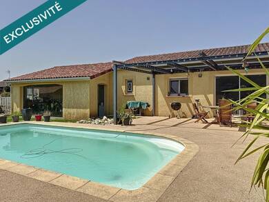 Maison de plain-pied à vendre 299 000 € 5 pièces 3 chambres 130 m² 1 239 m² de terrain Cazeres 31220