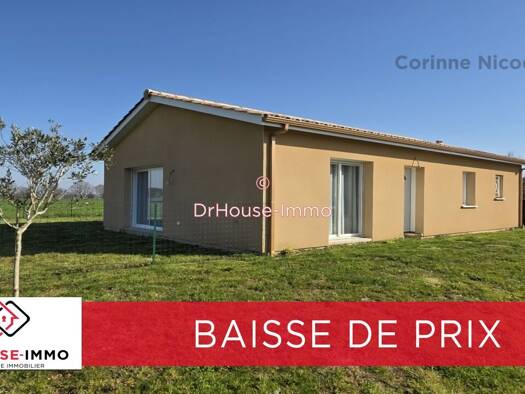 Maison à vendre 169 400 € 3 pièces 2 chambres 72 m² 617 m² de terrain Meilhan-sur-Garonne 47180