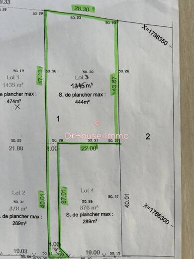 Terrain constructible à vendre 44 000 € 1 345 m² de terrain Montceaux les Vaudes 10260