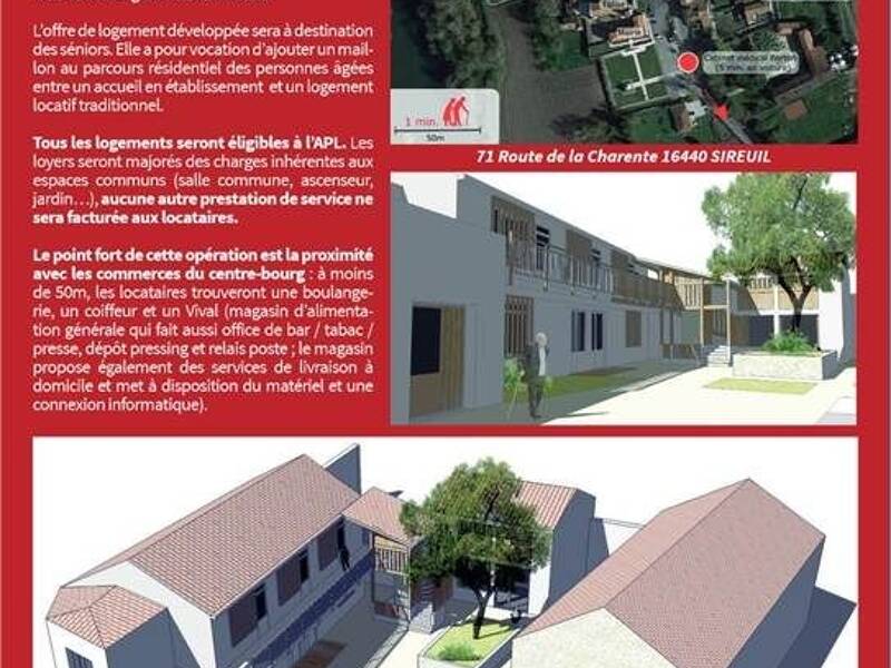 Maison à louer, 54m², SIREUIL