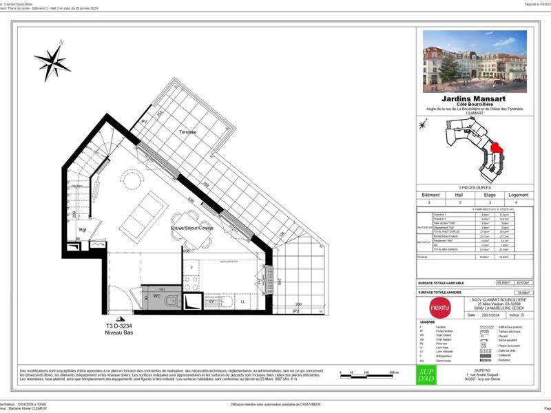 Maison à louer, 61m², CLAMART