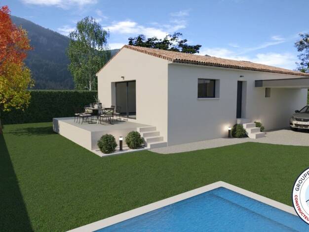 Terrain avec maison neuve à vendre 192 090 € 3 pièces 2 chambres 74 m² 350 m² de terrain Ouest Loriol-sur-Drôme 26270