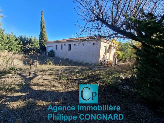 Maison de plain-pied à vendre 360 400 € 3 pièces 2 chambres 96 m² 2 008 m² de terrain Puimisson 34480