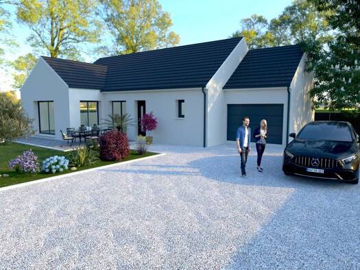 Terrain avec maison neuve à vendre 281 000 € 5 pièces 3 chambres 113 m² 1 245 m² de terrain Gommecourt 78270